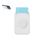 Visitenkartenetui mit klappbarem Smartphonehalter
