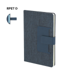 Liniertes Notizbuch aus RPET mit Kartenfach, A5
