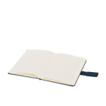 Liniertes Notizbuch aus RPET mit Kartenfach, A5 vierte Ansicht