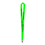 Lanyard in Neonfarben aus Polyester mit drehbarem Haken Ansicht mit Druckbereich