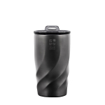 Thermobecher aus recyceltem Stahl von BrandCharger, 400 ml farbe graphit Ansicht mit Druckbereich