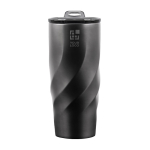 Recycelter Thermobecher To Go von BrandCharger, 500 ml farbe graphit Ansicht mit Druckbereich