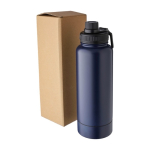 Edelstahlflasche mit Fach am Boden als Werbegeschenk, 1 L