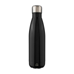 Edelstahlflasche mit silbernem Schraubverschluss, 650 ml farbe schwarz erste Ansicht