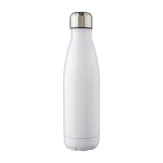 Edelstahlflasche mit silbernem Schraubverschluss, 650 ml farbe weiß erste Ansicht