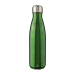Edelstahlflasche mit silbernem Schraubverschluss, 650 ml farbe grün erste Ansicht