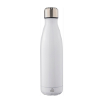 Doppelwandige Flasche aus recyceltem Edelstahl 500ml farbe weiß zweite Ansicht