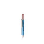 4-in-1-Multifunktionsstift aus umweltfreundlichem Papier farbe hellblau Ansicht mit Druckbereich