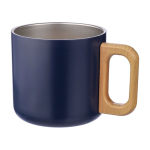 Doppelwandiger Becher aus Recyclingstahl mit Griff, 400 ml