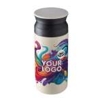 Doppelwandige Edelstahlflasche mit matter Oberfläche, 350 ml dritte Ansicht