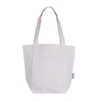 Tasche aus Recyclingbaumwolle mit Außenfach auf einer Seite farbe natürliche farbe erste Ansicht