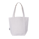 Tasche aus Recyclingbaumwolle mit Außenfach auf einer Seite farbe natürliche farbe dritte Ansicht