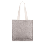 Baumwolltasche in melierter Optik mit Knopfverschluss dritte Ansicht