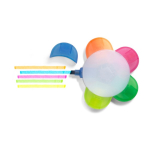 5 Leuchtstifte mit Orange, Rosa, Blau, Grün und Gelb farbe mehrfarbig vierte Ansicht