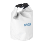 Wasserdichte Tasche für Bootstour mit Hüftgurt, 3,5 L farbe weiß Ansicht mit Druckbereich