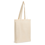 Tasche aus 100 % Baumwolle mit langen Henkeln, 140 g/m2 farbe beige