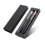 Kuli und Rollerball mit roségoldenen Details, schwarze Tinte farbe schwarz