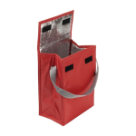 Kühltasche aus Polyester mit Klettverschluss oben farbe rot dritte Ansicht