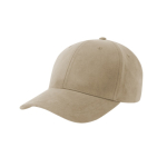 Weiches Cap aus recyceltem Polyester, 6 Paneele, 135 g/m2 farbe beige