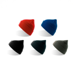 Doppellagige Mütze aus recyceltem Polyester mit Patch