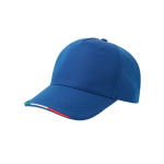 Baseballkappe mit italienischer Flagge im Schirm, 220 g/m2 farbe köngisblau