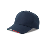 Baseballkappe mit italienischer Flagge im Schirm, 220 g/m2 farbe marineblau