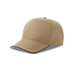 Baseballkappe aus recyceltem Polyester, 5 Paneele, 220 g/m2 farbe khaki