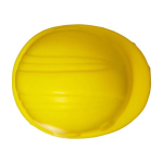 Antistress-Artikel aus PU in Form eines Bauarbeiterhelms farbe gelb erste Ansicht