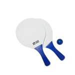 Set mit Schlägern aus Holz und Ball für Standurlaub farbe blau Ansicht mit Druckbereich