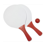 Set mit Schlägern aus Holz und Ball für Standurlaub farbe rot dritte Ansicht