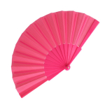 Farbiger Fächer aus Polyester mit Plastikgriff farbe rosa