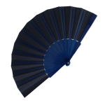 Farbiger Fächer aus Polyester mit Plastikgriff farbe dunkelblau