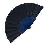 Farbiger Fächer aus Polyester mit Plastikgriff farbe dunkelblau zweite Ansicht