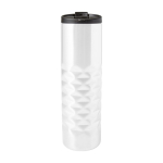 Thermobecher aus Edelstahl mit geometrischem Design, 460 ml farbe weiß erste Ansicht