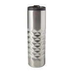 Thermobecher aus Edelstahl mit geometrischem Design, 460 ml farbe silber erste Ansicht