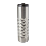 Thermobecher aus Edelstahl mit geometrischem Design, 460 ml farbe silber zweite Ansicht