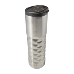 Thermobecher aus Edelstahl mit geometrischem Design, 460 ml farbe silber fünfte Ansicht