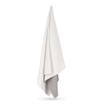RPET-Handtuch schnelltrocknend 200g/m² 100x180cm farbe weiß/grau sechste Ansicht
