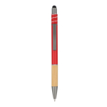 Kuli mit Bambus und Anti-Stress-Spinner, blaue Tinte farbe rot zweite Ansicht