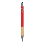 Kuli mit Bambus und Anti-Stress-Spinner, blaue Tinte farbe rot vierte Ansicht
