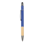 Kuli mit Bambus und Anti-Stress-Spinner, blaue Tinte farbe dunkelblau dritte Ansicht
