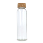 Trinkflasche aus recyceltem Glas mit Korkverschluss, 500 ml farbe transparent dritte Ansicht
