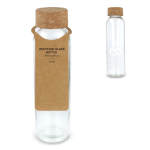 Trinkflasche aus recyceltem Glas mit Korkverschluss, 500 ml