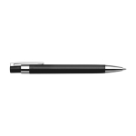 Billiger Kugelschreiber mit Metalldetails, schwarze Tinte farbe schwarz dritte Ansicht
