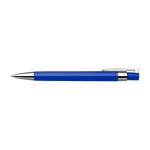 Billiger Kugelschreiber mit Metalldetails, schwarze Tinte farbe blau erste Ansicht
