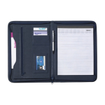 Bedruckte Aktenmappe mit diversen Fächern und Notizblock, A4 farbe schwarz zweite Ansicht