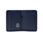 Bedruckte Aktenmappe mit diversen Fächern und Notizblock, A4 farbe blau zweite Ansicht