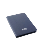 Bedruckte Aktenmappe mit diversen Fächern und Notizblock, A4 farbe blau Ansicht mit Druckbereich