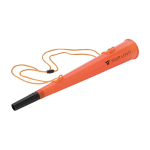 Kunststofftröte mit passendem Umhängeband, ideal für Events farbe orange zweite Ansicht