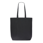 Tasche aus Bio-Baumwolle mit langen Henkeln, 270 g/m2 farbe schwarz zweite Ansicht